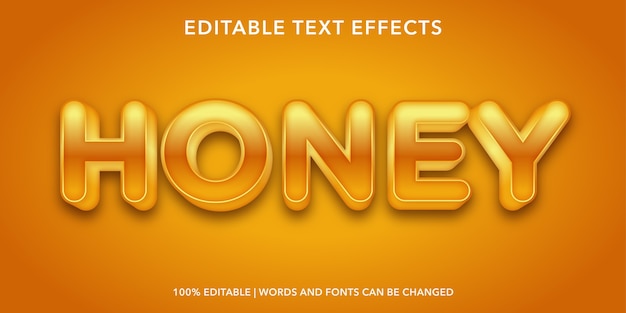 Honey editable text effect