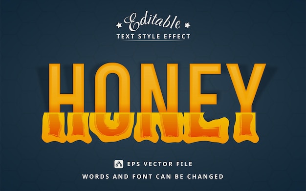 Honey editable text effect