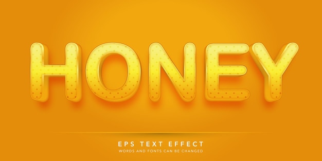 honey editable text effect