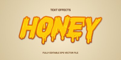 honey editable text effect