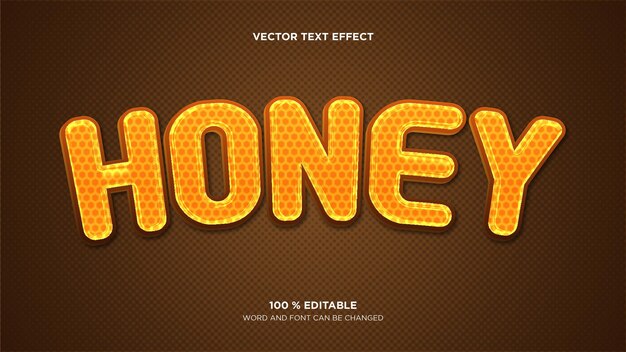 Honey editable vector text effect