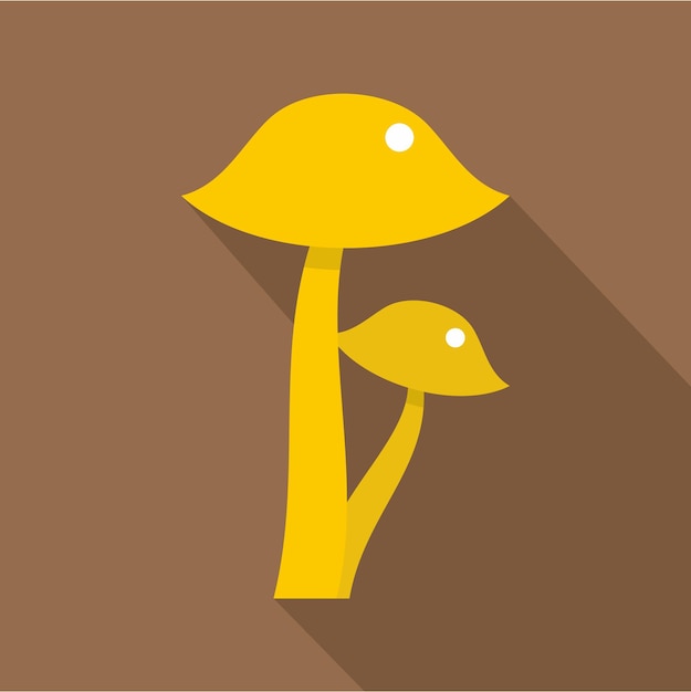 Vector honey fungus icon flat illustration of honey fungus vector icon for web