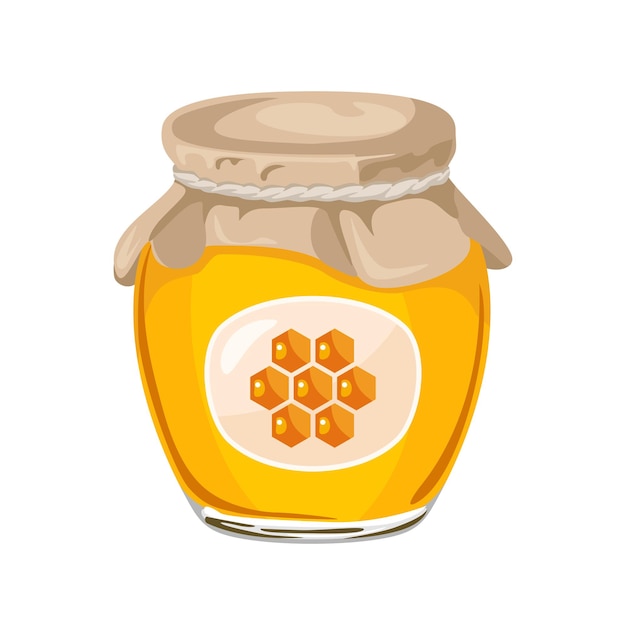 Honey in glass jar