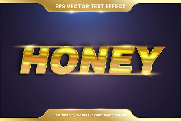 Honey gold editable text effect