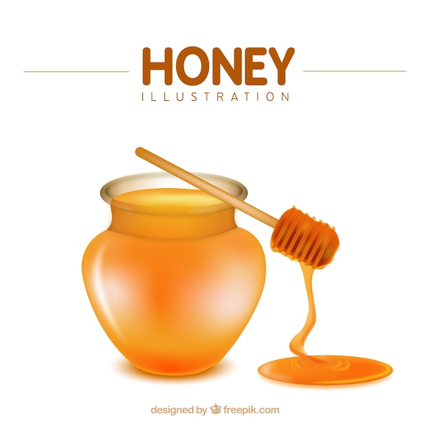 Vector honey illustration