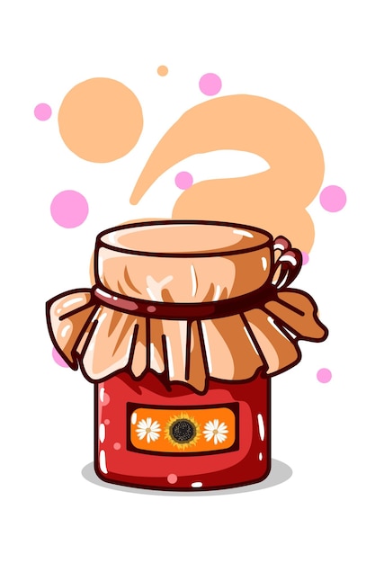 Vector honey jam  illustration