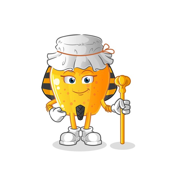 Honey jar ancient egypt cartoon. cartoon mascot vector