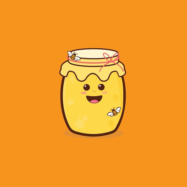 Honey Jar Cute Icon Design