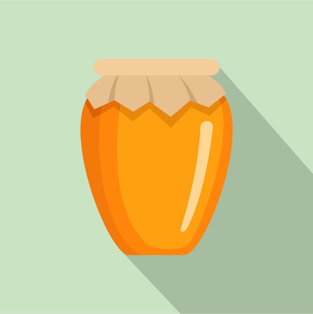 Honey jar icon Flat illustration of honey jar vector icon for web design