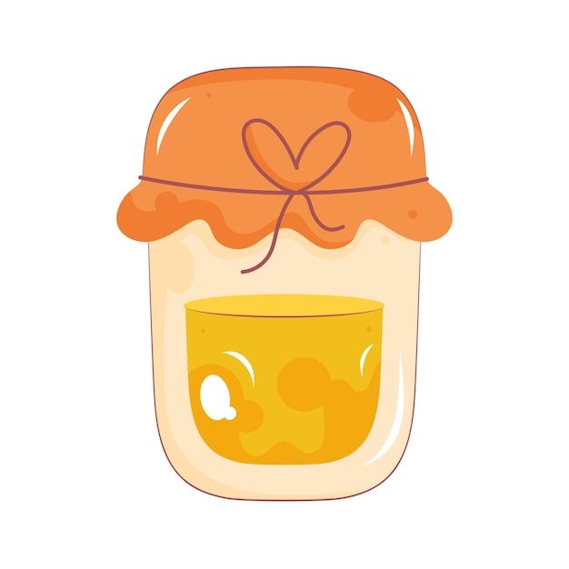 Vector honey jar illustration