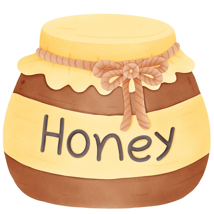 Vector honey jar illustration