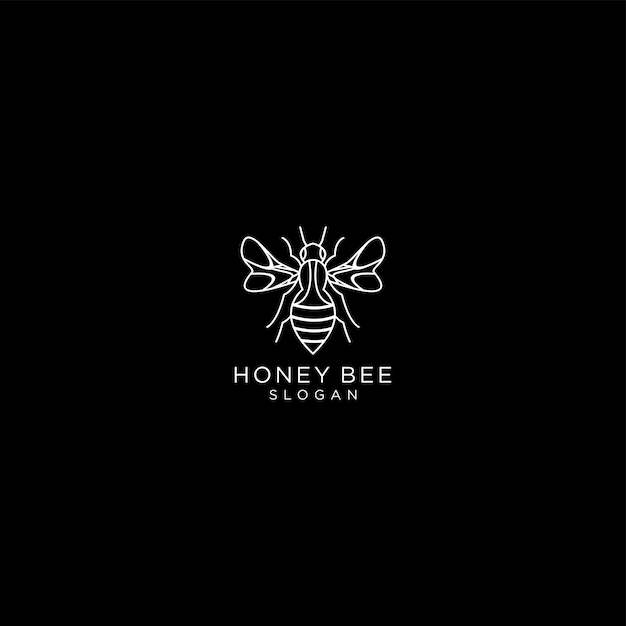 Honey label- bee Vector illustartion logo and design template