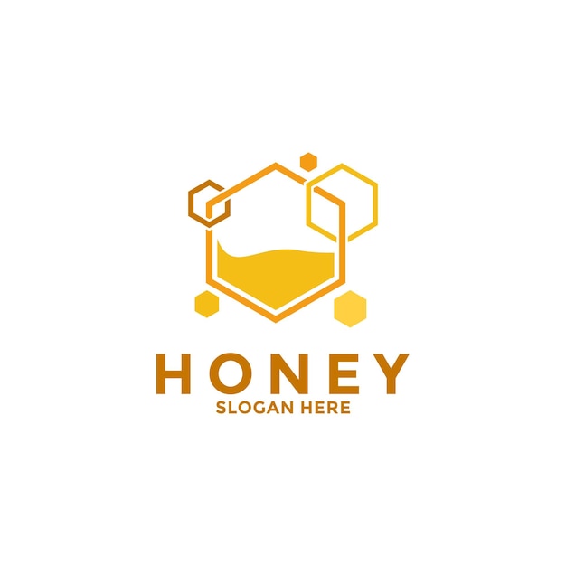 Vector honey logo design inspiration honey bee logo vector icon template