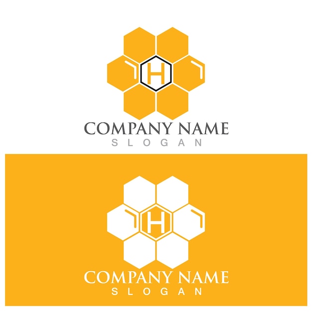 Vector honey logo and vector
