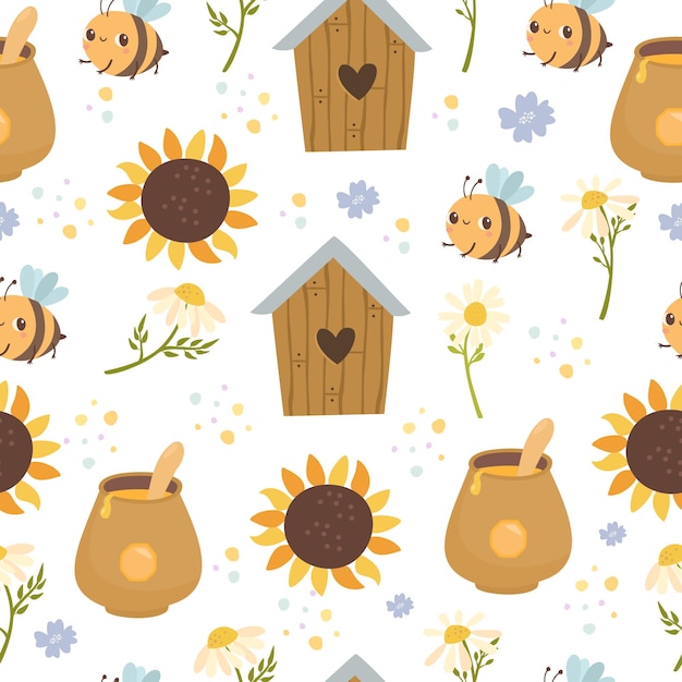 honey seamless pattern