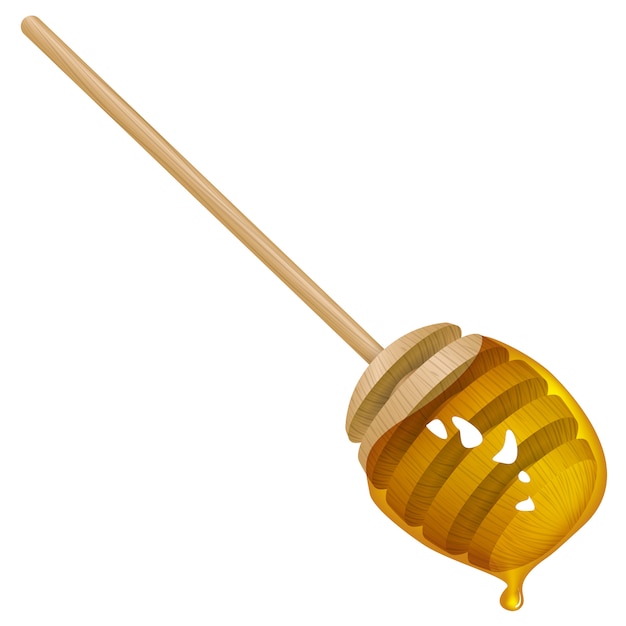 Vector honey spoon