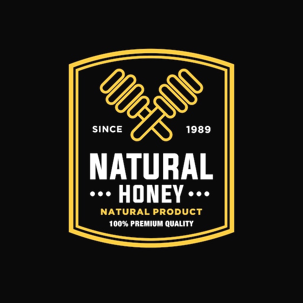 Honey sweet bee logo badge