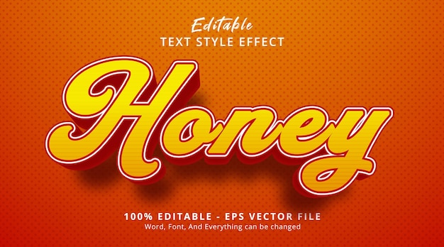 Honey text on honey color headline event style, editable text effect