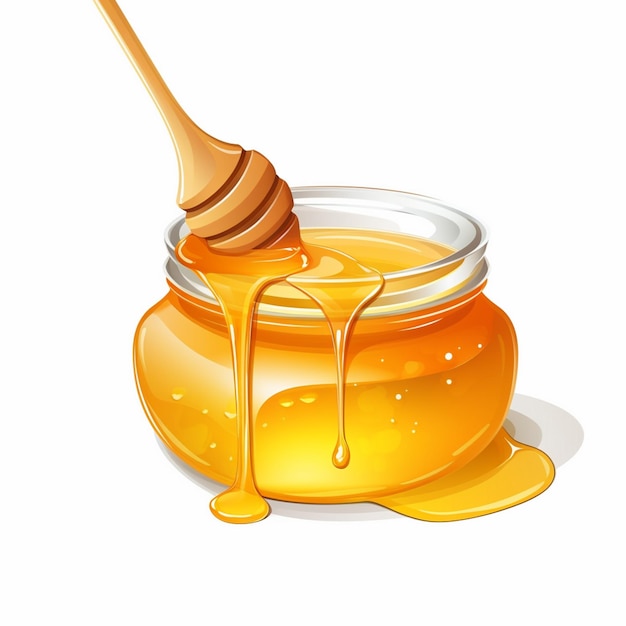 honey vector food bee organic healthy sweet illustration liquid honeycomb natural nature