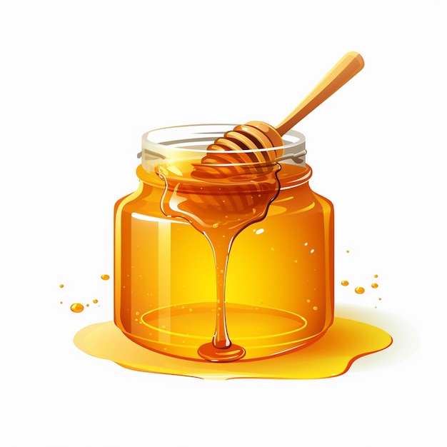 honey vector food bee organic healthy sweet illustration liquid honeycomb natural nature