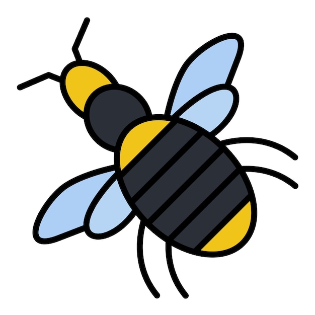 Honeybee Flat Illustration