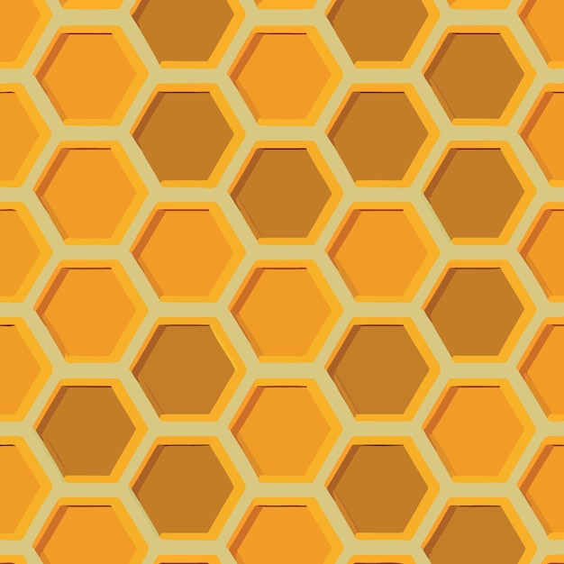 Honeycomb based yellow hexagonal pattern