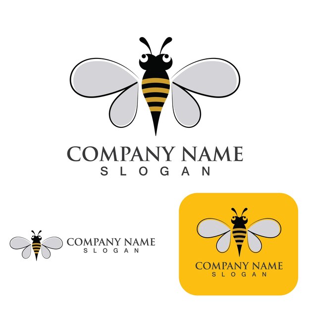 Honeycomb bee animal logo vector image