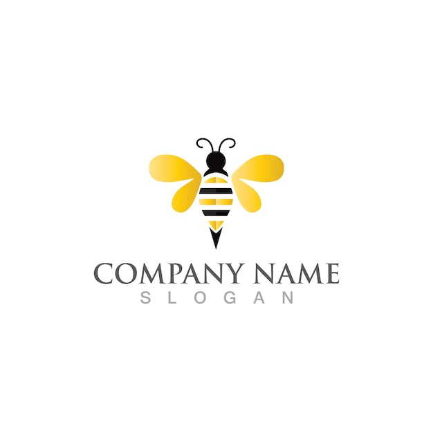 Honeycomb bee  logo and symbol vector image