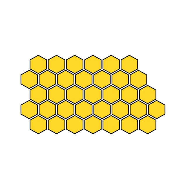 Honeycomb flat icon Vector orange symbol on white background Isolated flat illustration Design