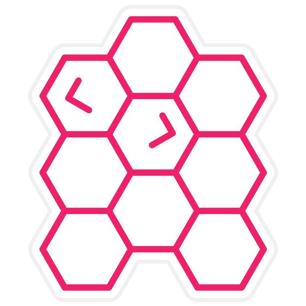 Vector honeycomb icon style