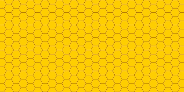 Honeycomb Pattern Background Плоский желтый шестиугольный дизайн для веб-сайтов упаковки и графики