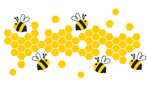 Honeycomb vector file queen bee eps file