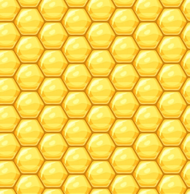 Vector honeycombs seamless pattern