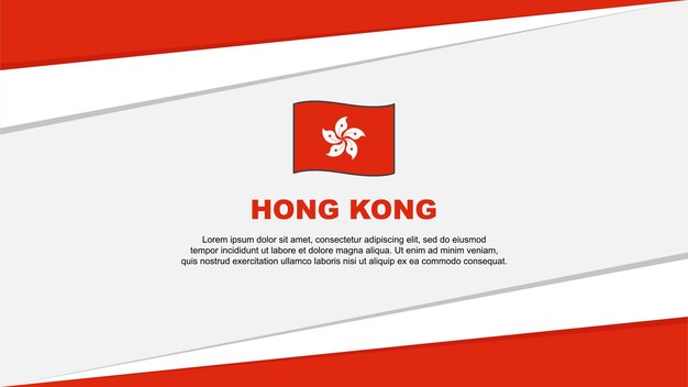 Vettore hong kong flag abstract background design template hong kong independence day banner cartoon illustrazione vettoriale hong kong design