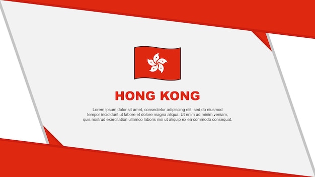 Hong Kong Flag Abstract Background Design Template Hong Kong Independence Day Banner Cartoon Vector Illustration Hong Kong Independence Day