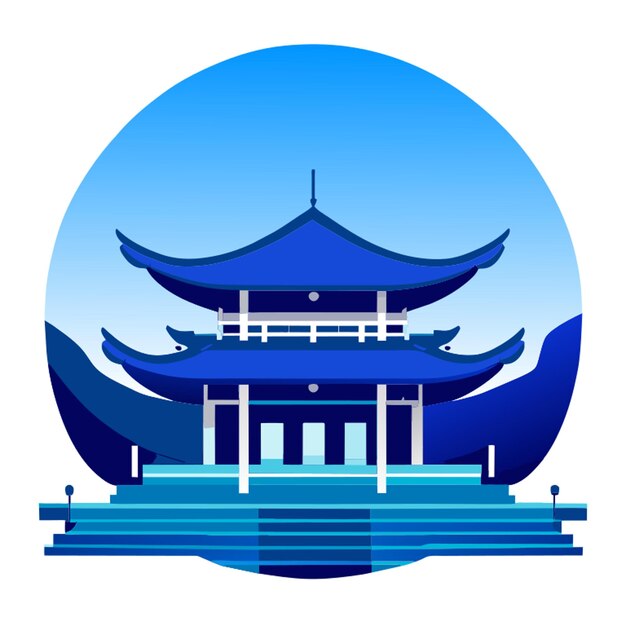 hong kong heritage museum building vector illustration