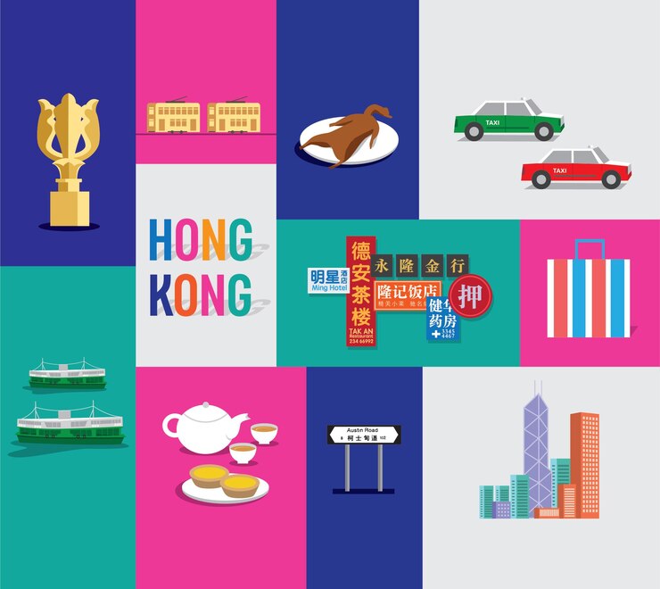 Vector hong kong traveling