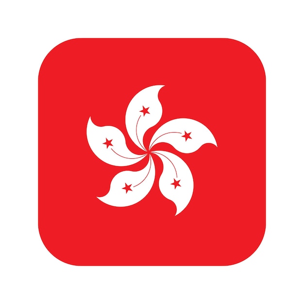 Hong Kong vlag eenvoudige illustratie voor onafhankelijkheidsdag of verkiezing