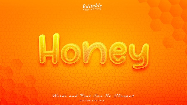 Honing bewerkbaar teksteffect gratis lettertype