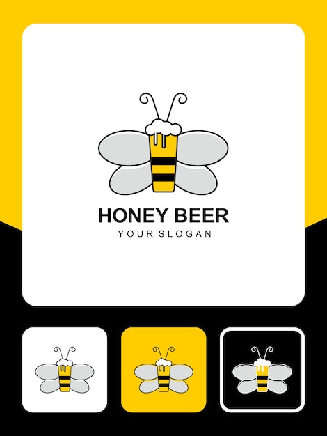 honing bier logo ontwerp en pictogrammen