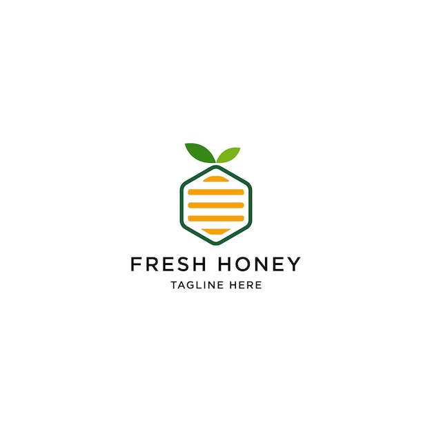 Honing Logo pictogram ontwerpsjabloon Jar Fresh Bee moderne Vector