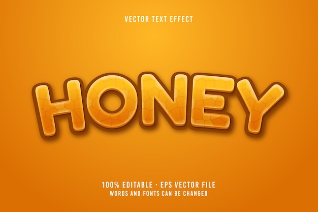 Vector honing tekst bewerkbaar lettertype-effect