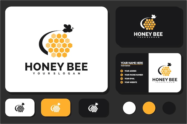 Honingbij logo logo inspiratie voor uw bedrijf