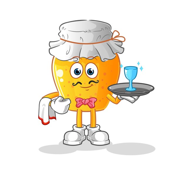 Honingpot ober cartoon. cartoon mascotte vector