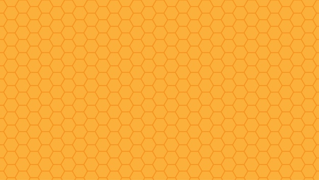 Honingraat naadloze patroon geometrische zeshoeken honing achtergrond in vlakke stijl Vectorillustratie