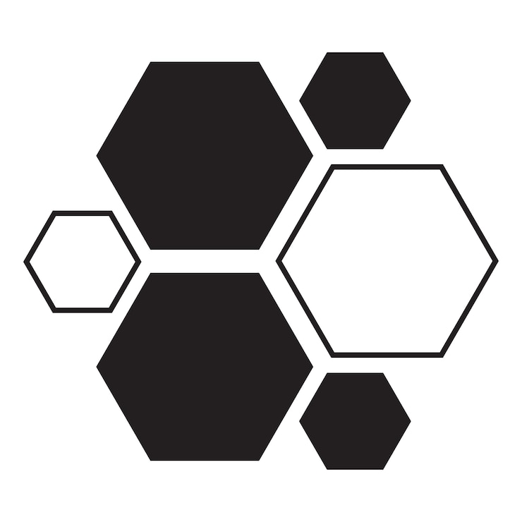 Vector honingraat vector pictogram ontwerp zeshoek plat pictogram