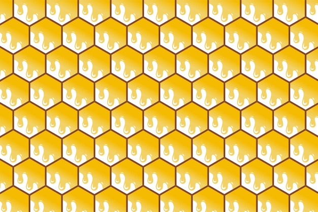 Honingraatachtergrond met hexagon patroontextuur