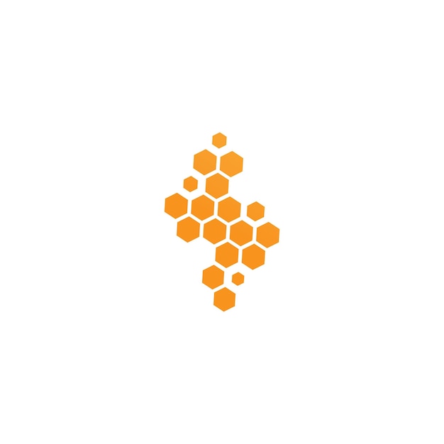 Honingsymbool ontwerpconcept Creatief logo-ontwerpidee met honing en dipper in negatieve ruimte
