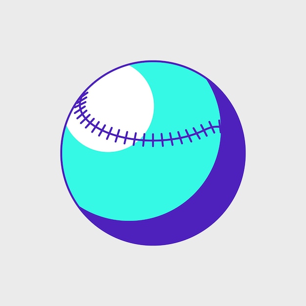 Vector honkbal bal isometrische vectorillustratie