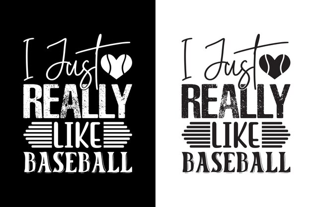 Honkbal creatieve typografie TShirt ontwerpsjabloon